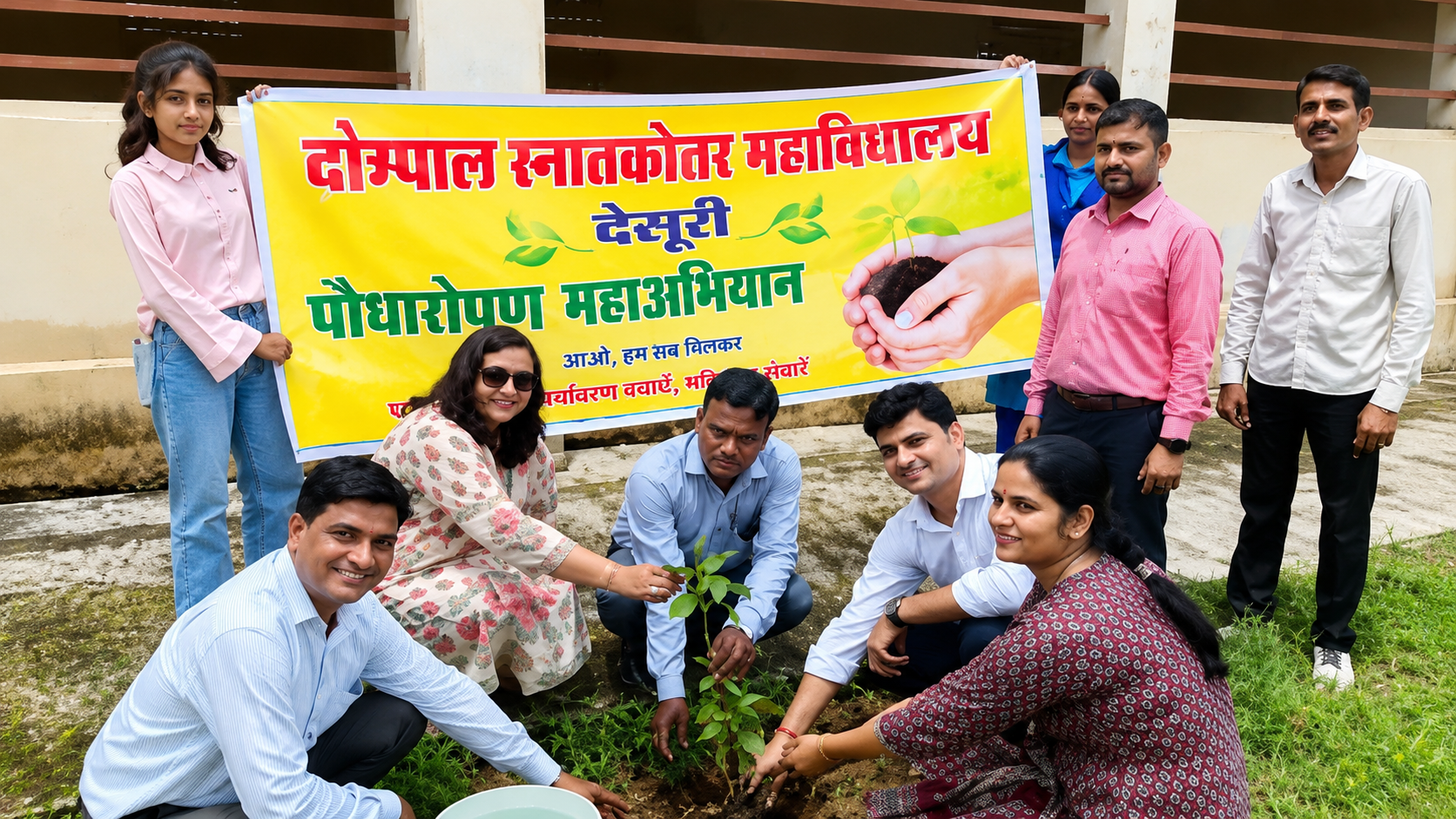 Tree Plantation Drive by Teachers and Students