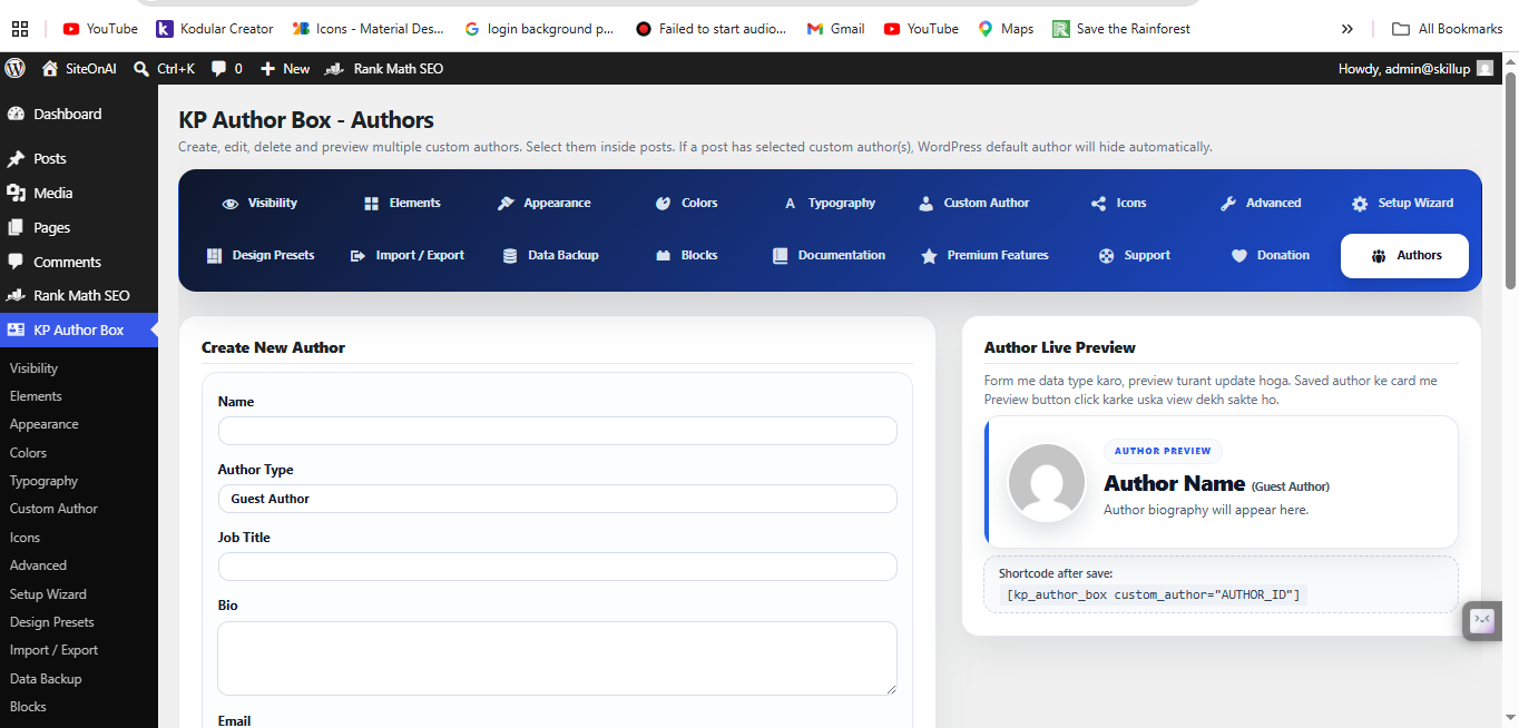 KP Author Box multiple custom authors for WordPress